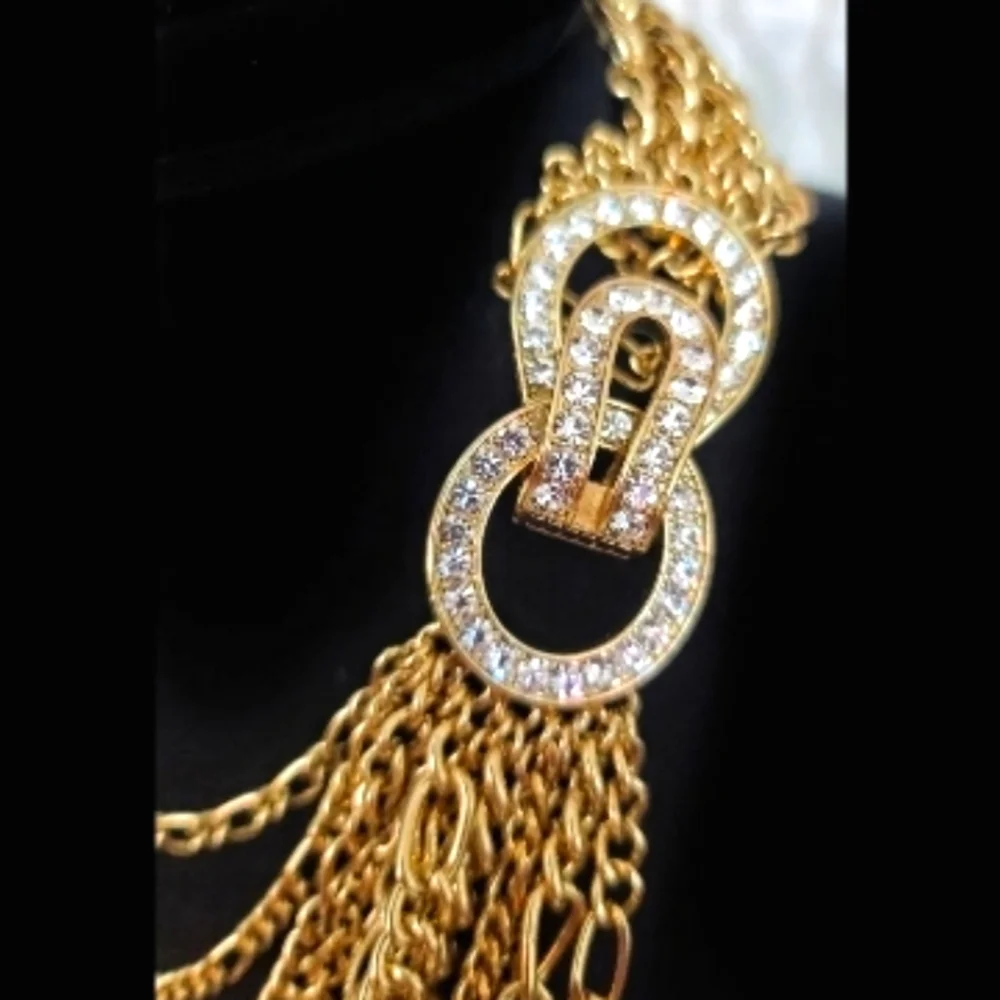 AUTHENTIC Heidi Daus Goldtone Chain Link Necklace - Picture 5 of 6